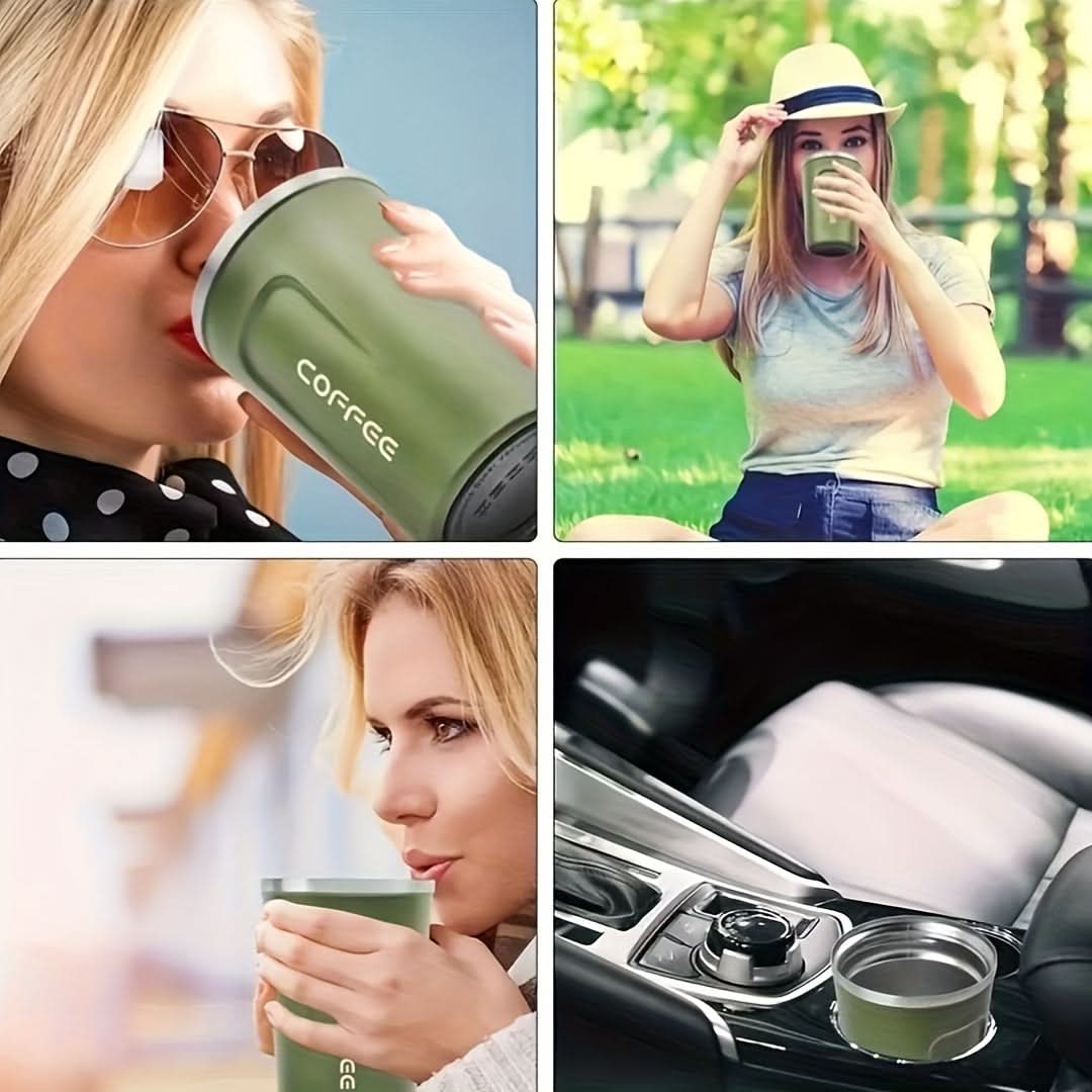 Double-Walled Insulated Stainless Steel Travel Mug - 510ml