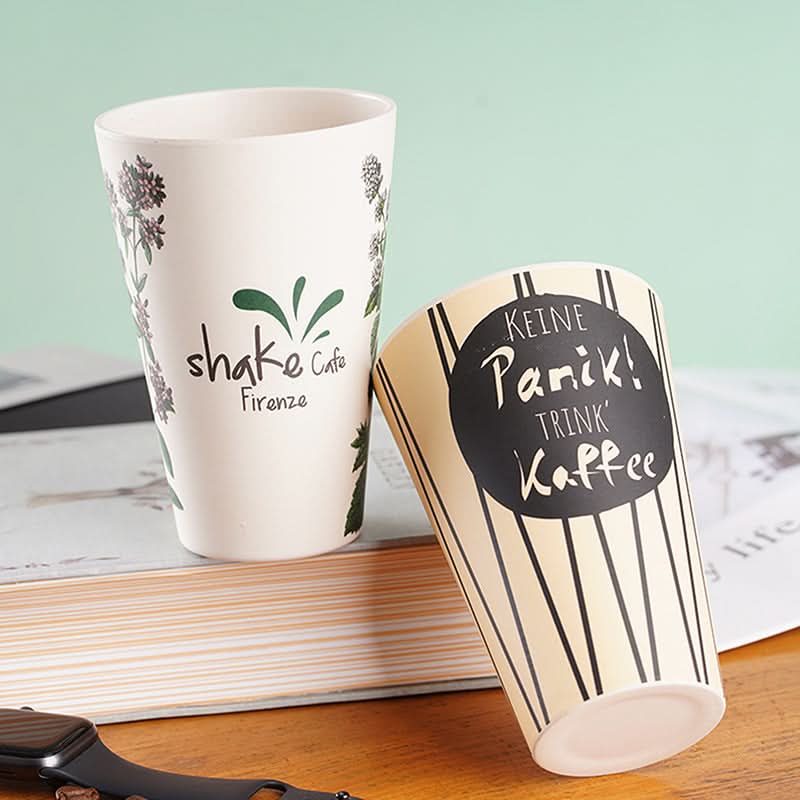 Eco-Friendly Bamboo Fiber Coffee Cup – Biodegradable, Leakproof Travel Mug (470ML)