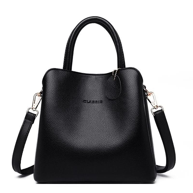 Trendy PU Leather Bucket Bag – Versatile Handbag for Women
