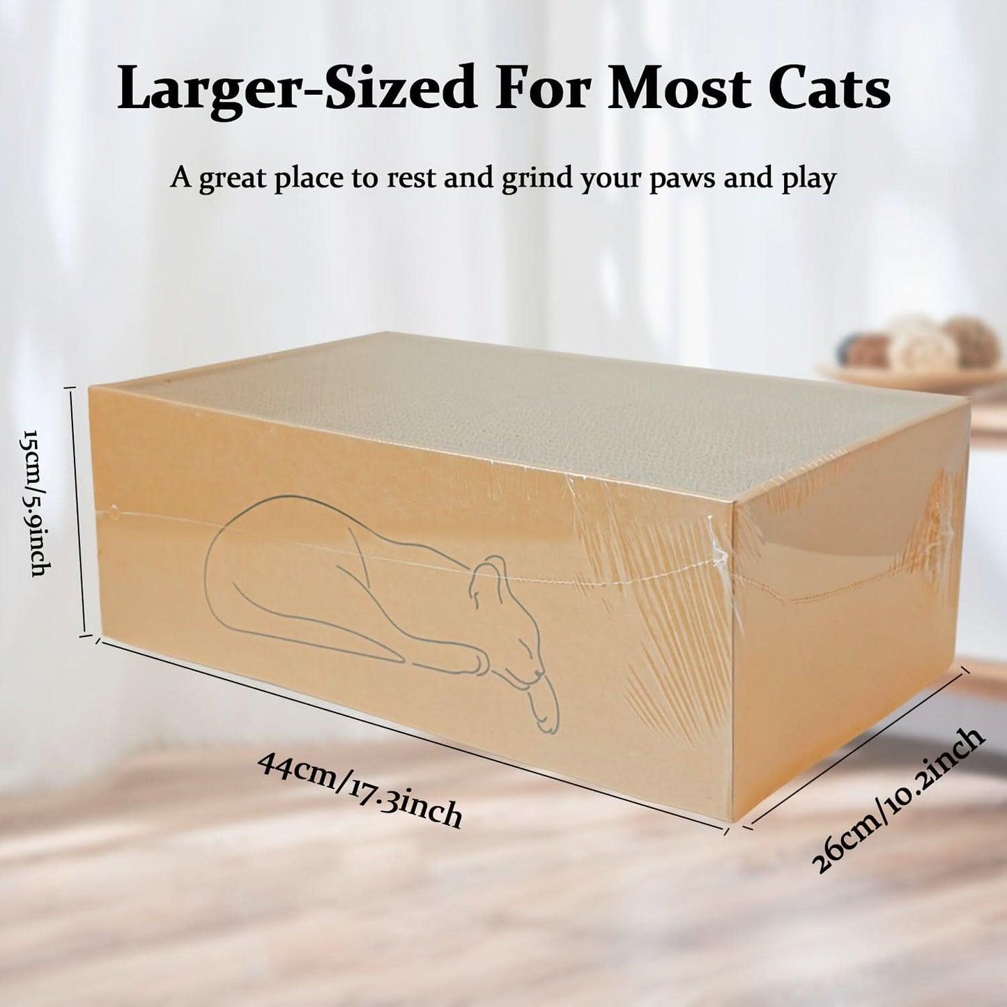 5-Pack Durable Cardboard Cat Scratch Pads