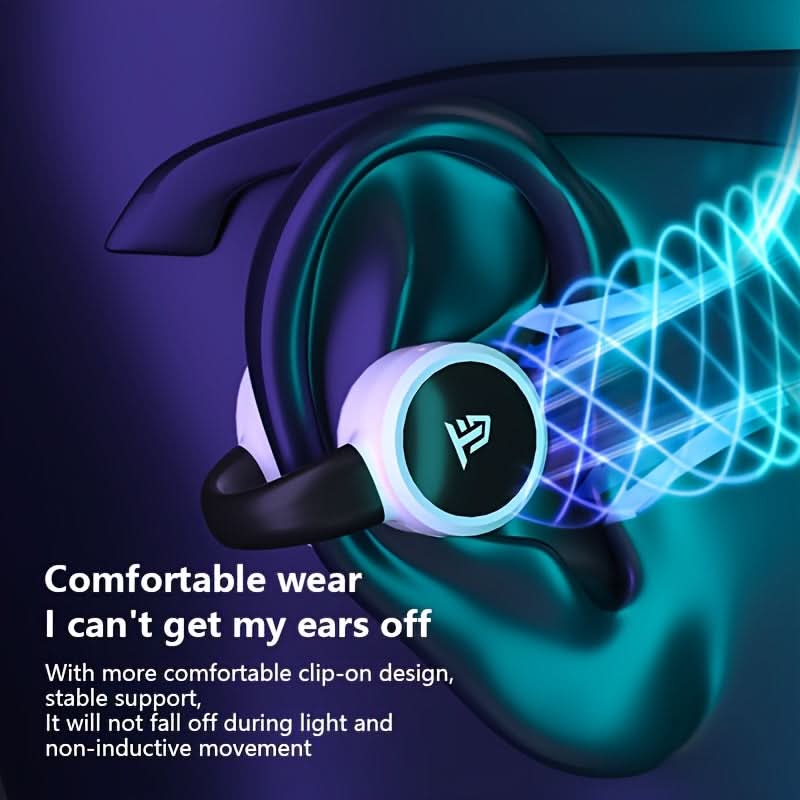 Wireless 5.3 Earbuds with Clip-On Design, Hi-Fi Stereo Sound