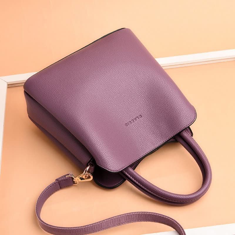Trendy PU Leather Bucket Bag – Versatile Handbag for Women