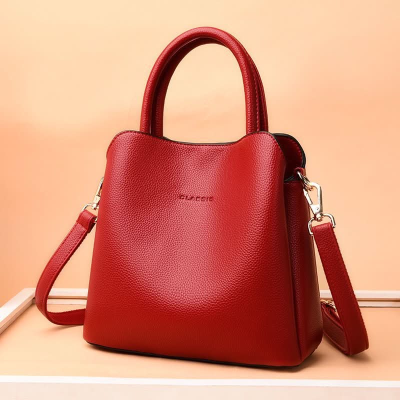 Trendy PU Leather Bucket Bag – Versatile Handbag for Women