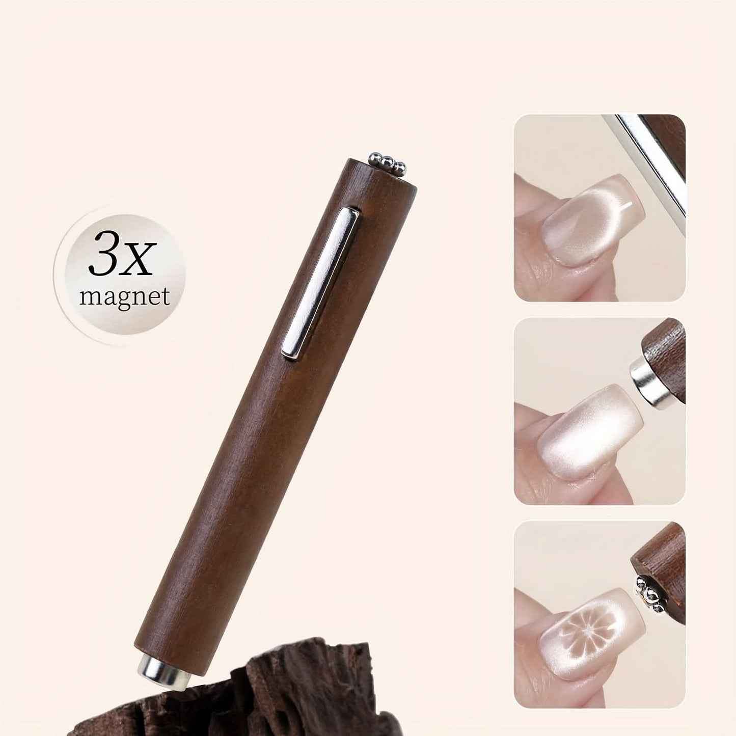 3-in-1 Magnetic Cat Eye Nail Tool - UV Gel Compatible