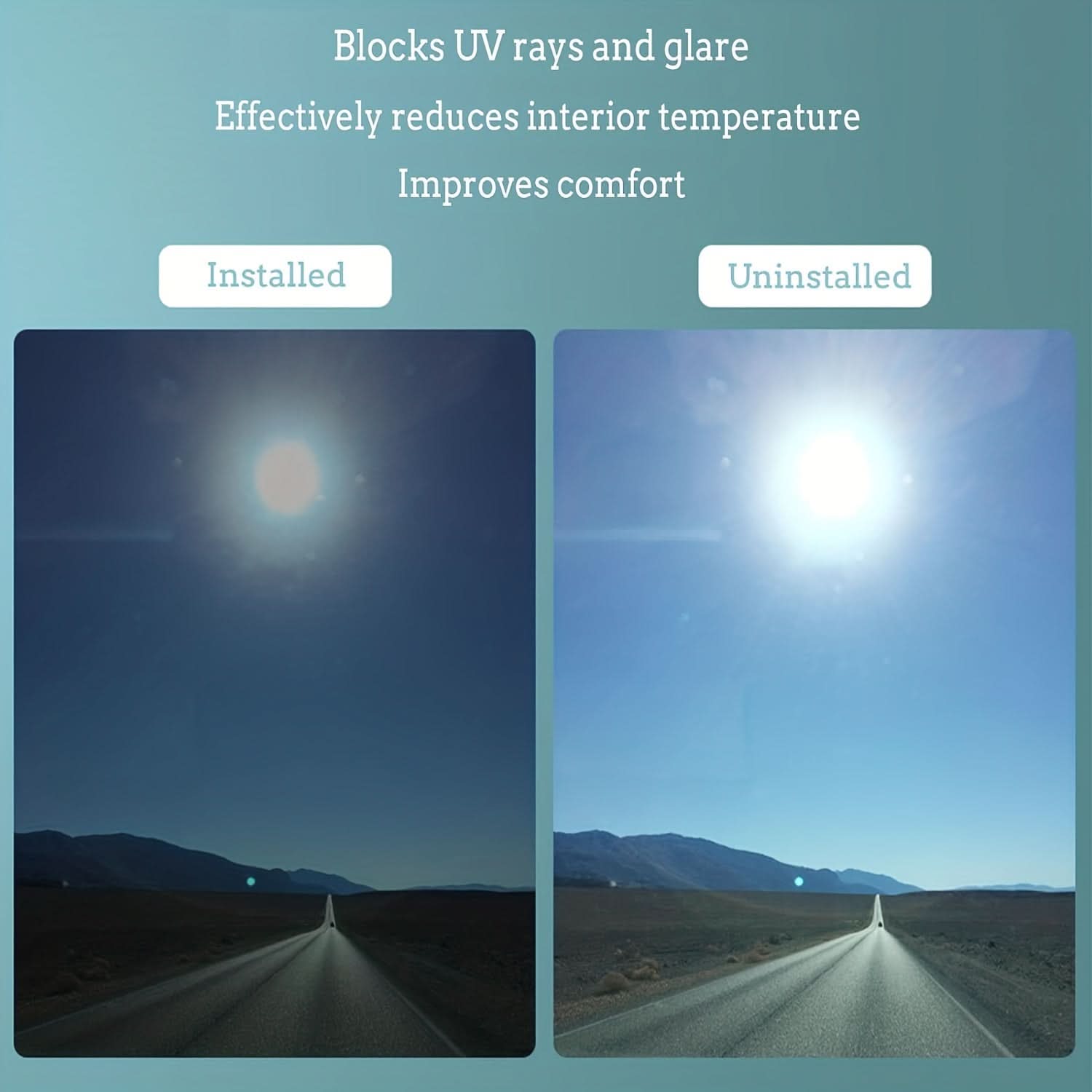 Car Sun Shades – Retractable PVC Roller Visors, UV & Heat Protection
