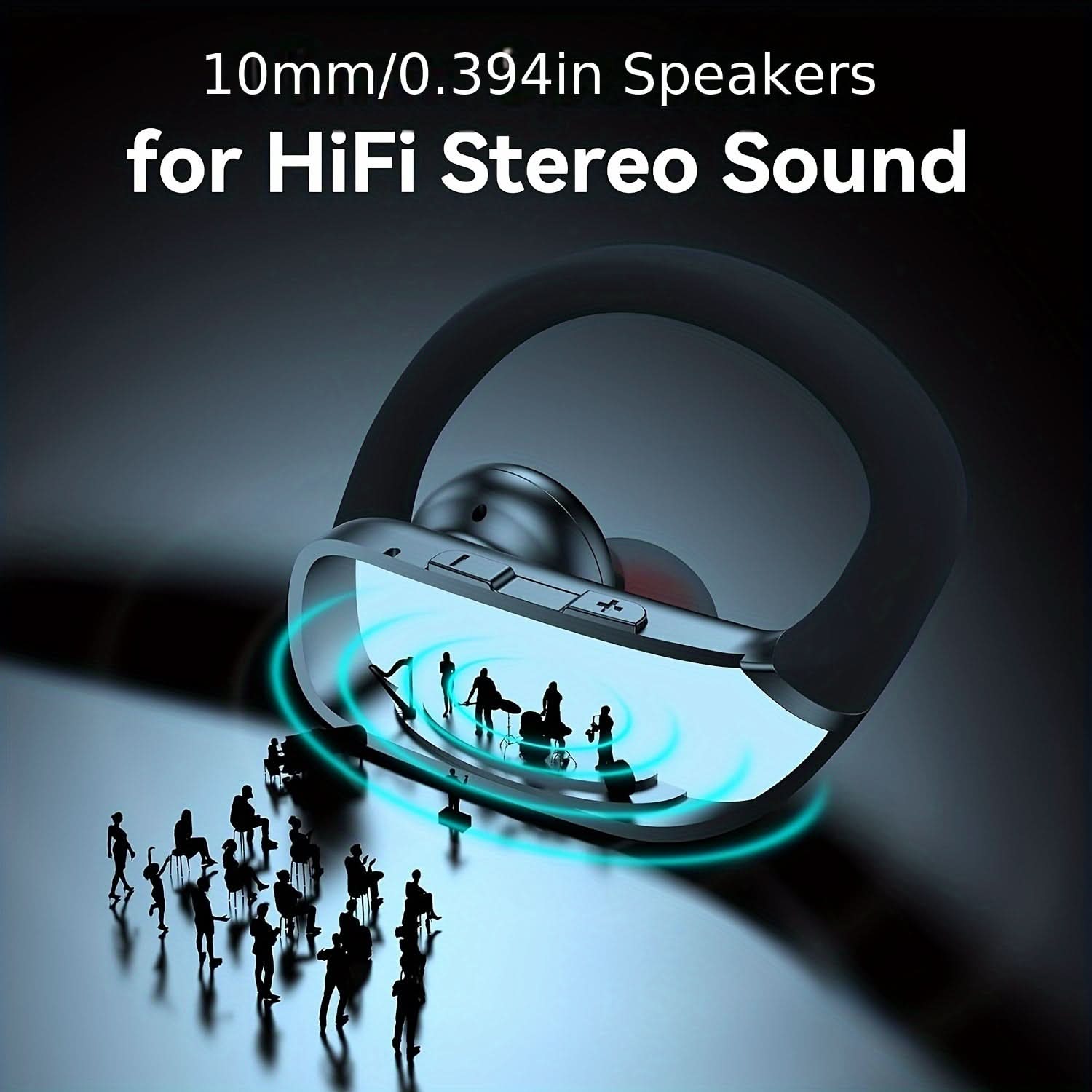 Wireless Earbuds with Ear hooks, In-Ear Stereo Headphones