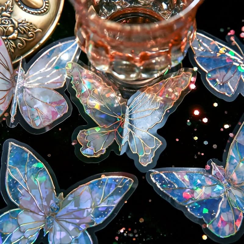 80 3D Holographic Butterfly Stickers for Crafts