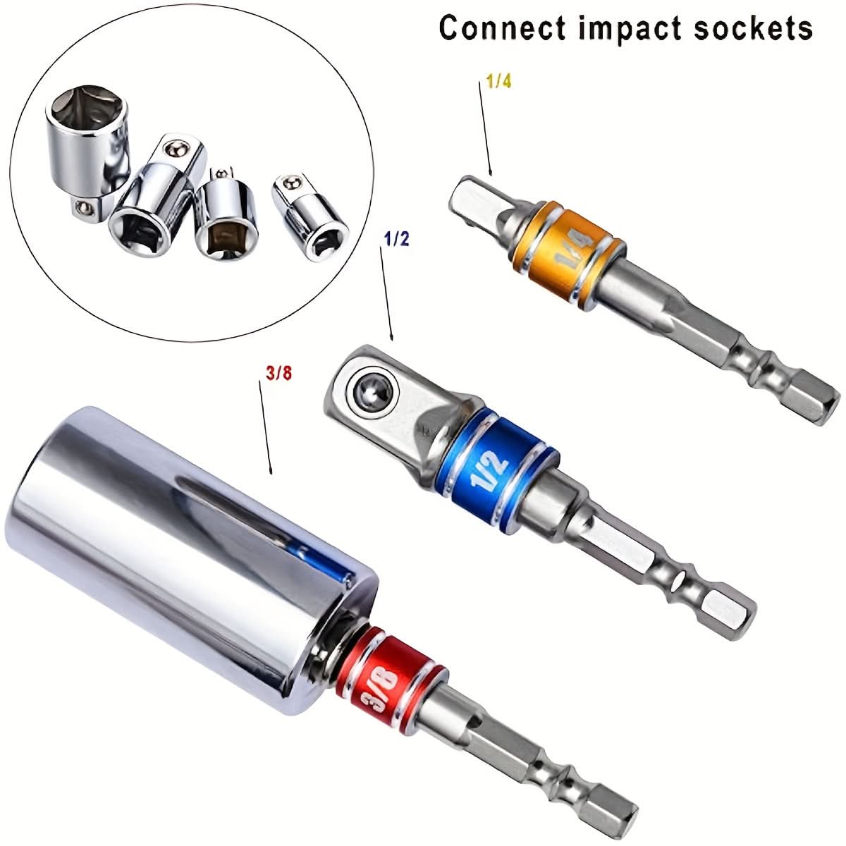 3-Piece Hex Shank Impact Bit Set