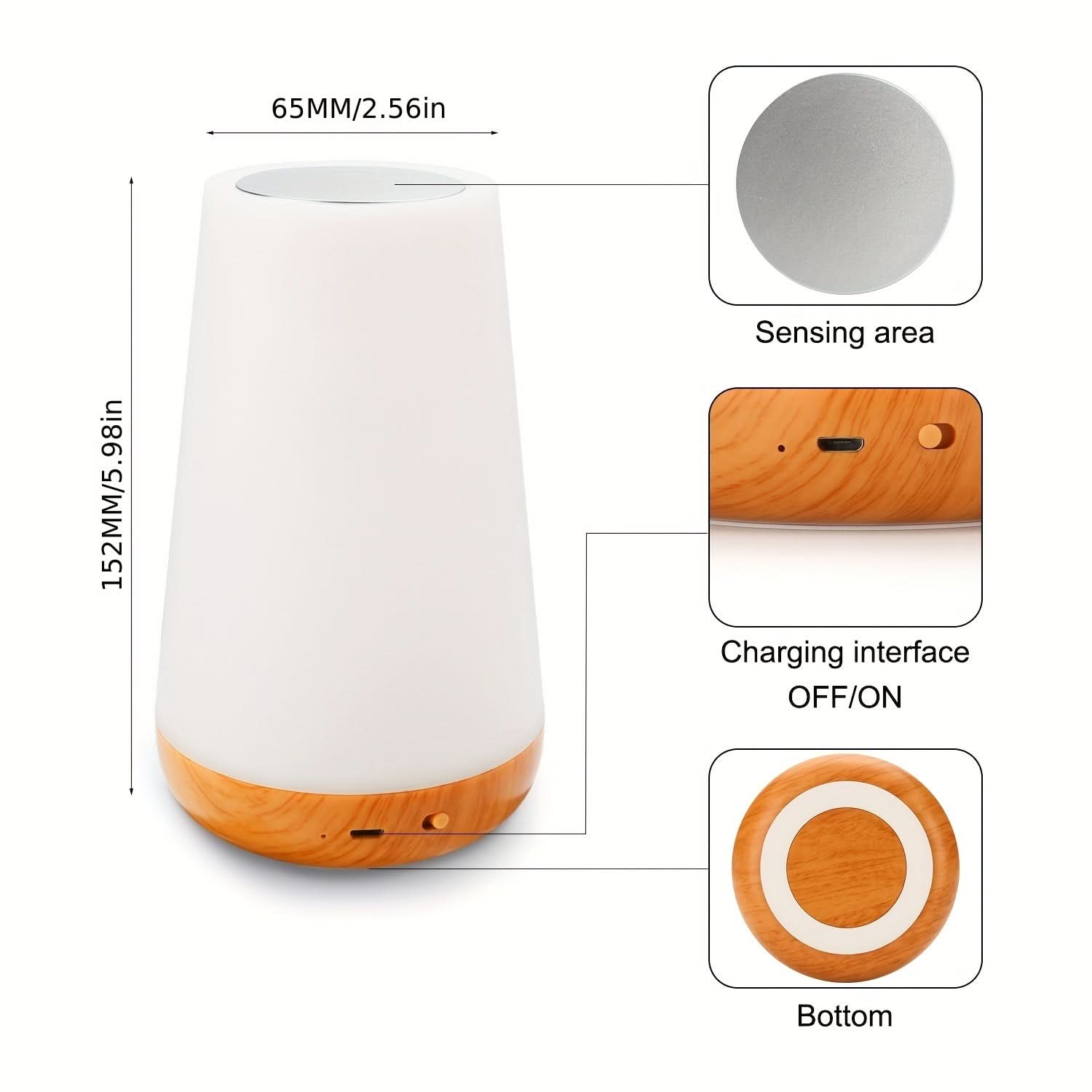 Cozy Color-Changing Touch Bedside Lamp