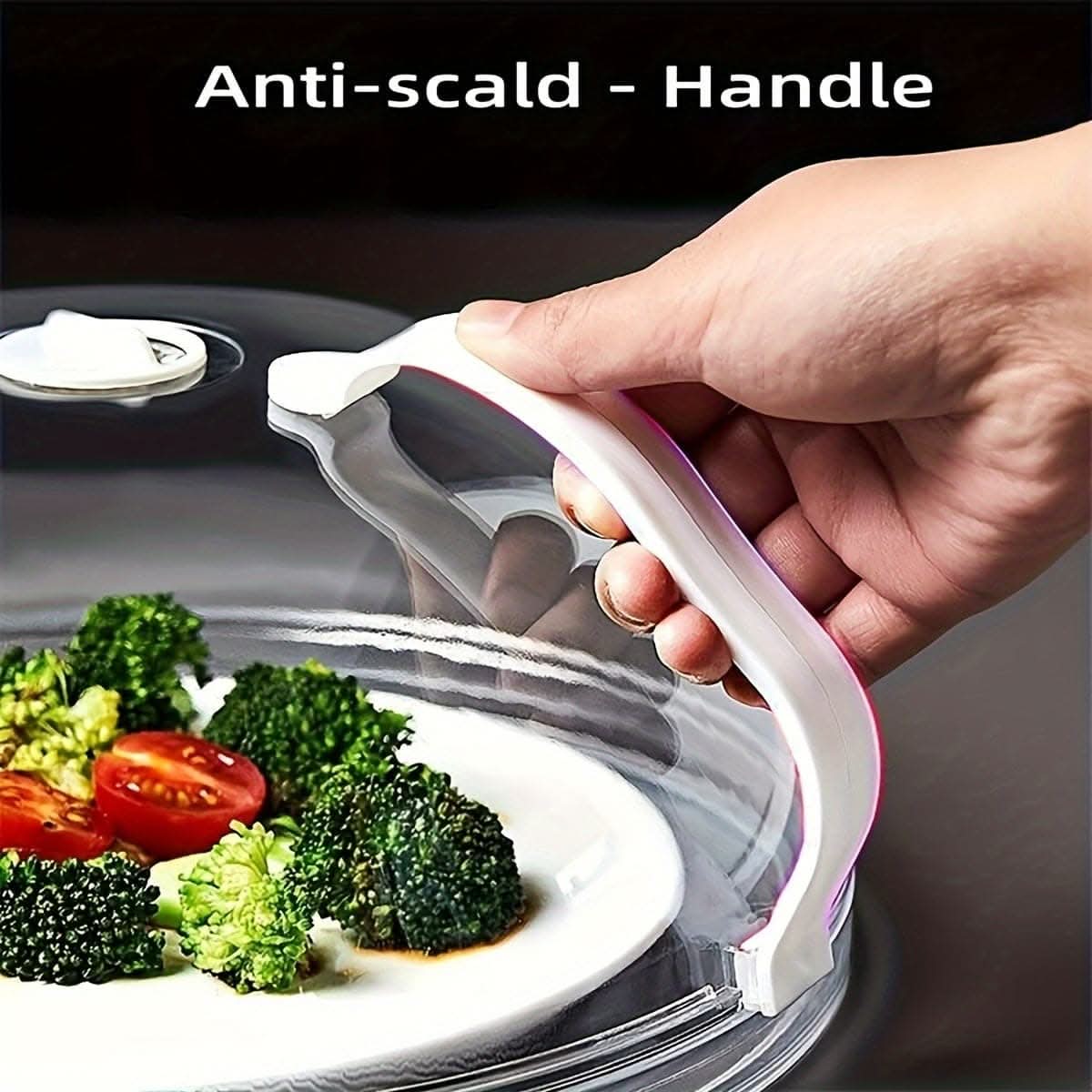 Microwave Oven Splash Proof Cover - Clear Transparent Food Protector