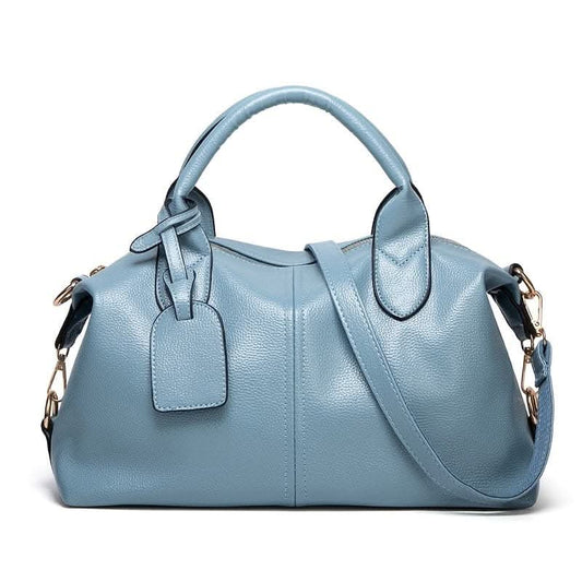 Large Capacity Boston Bag - Trendy PU Leather Crossbody Bag