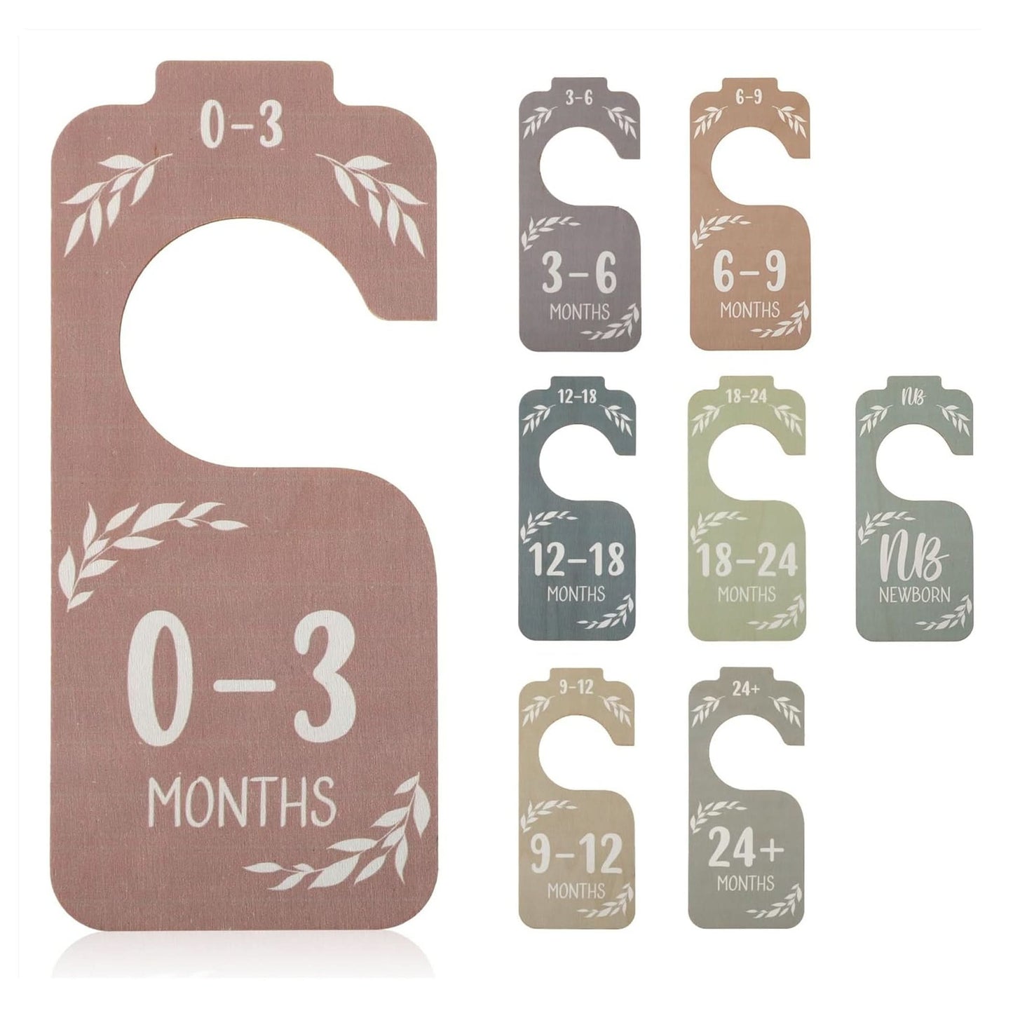 8pc Wooden Baby Closet Dividers, Nursery Organizer