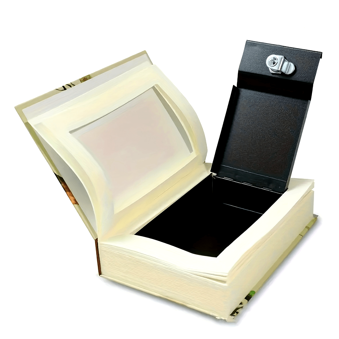 Hidden Book Safe with Key Lock – Secure Metal Box for Cash & Jewelry