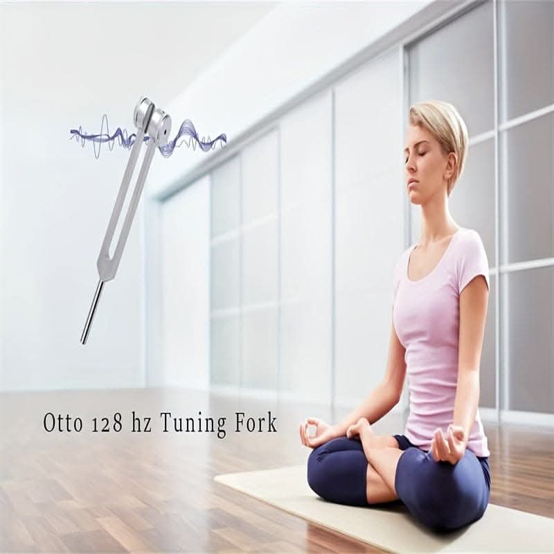 1 Set 128Hz Yoga Tuning Fork and Stick – Perfect for Meditation and Yoga