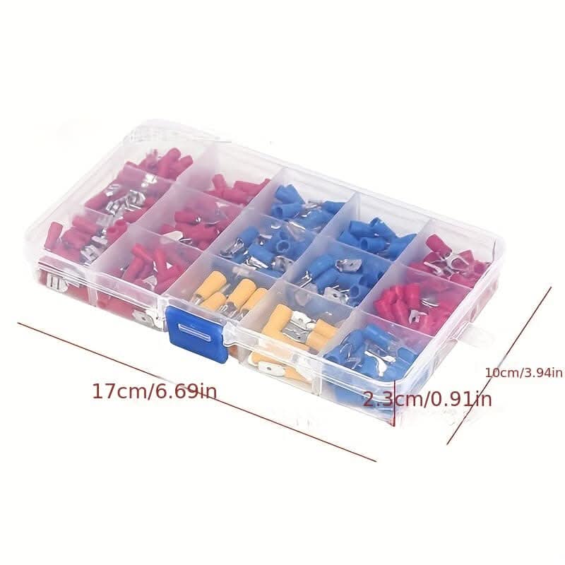 Spade Crimp Wire Terminals Kit – Assorted Insulated Electrical Connectors