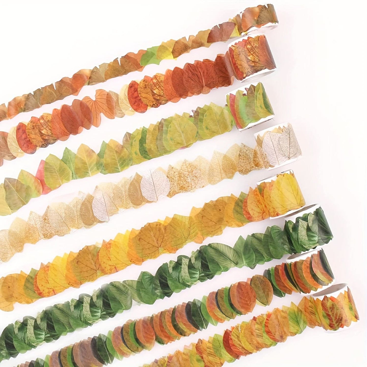 50pcs Vibrant Fallen Leaves Washi Tape Roll