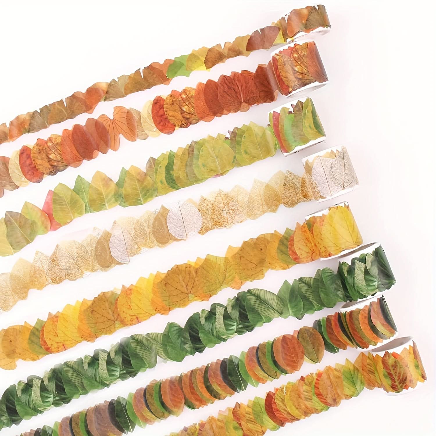 50pcs Vibrant Fallen Leaves Washi Tape Roll