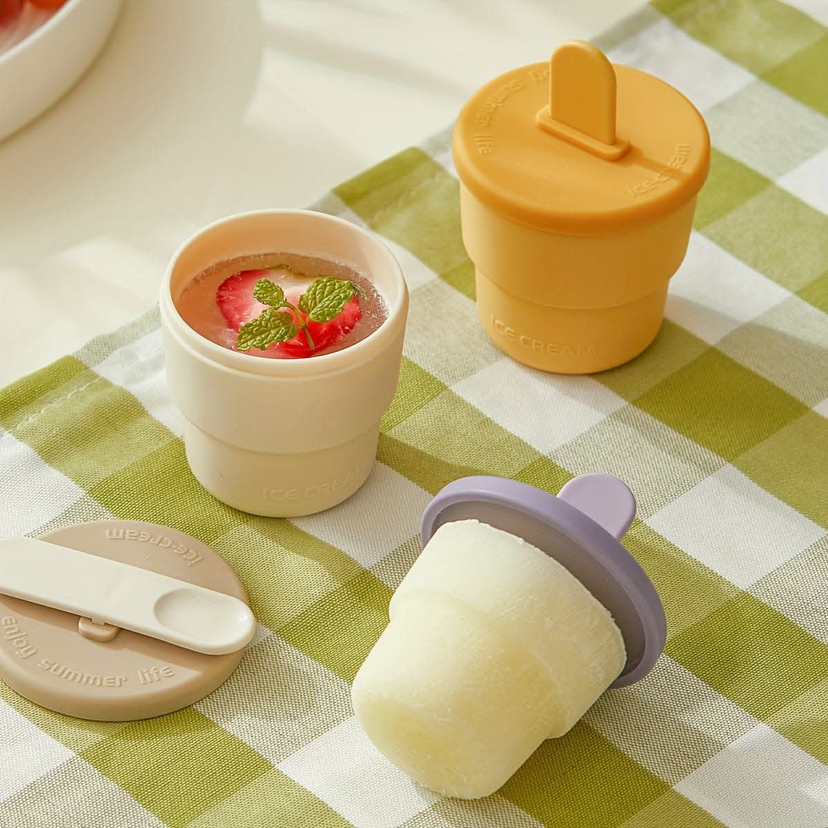 Silicone Ice Cream Cup - Freezable & Oven Safe Dessert Cup