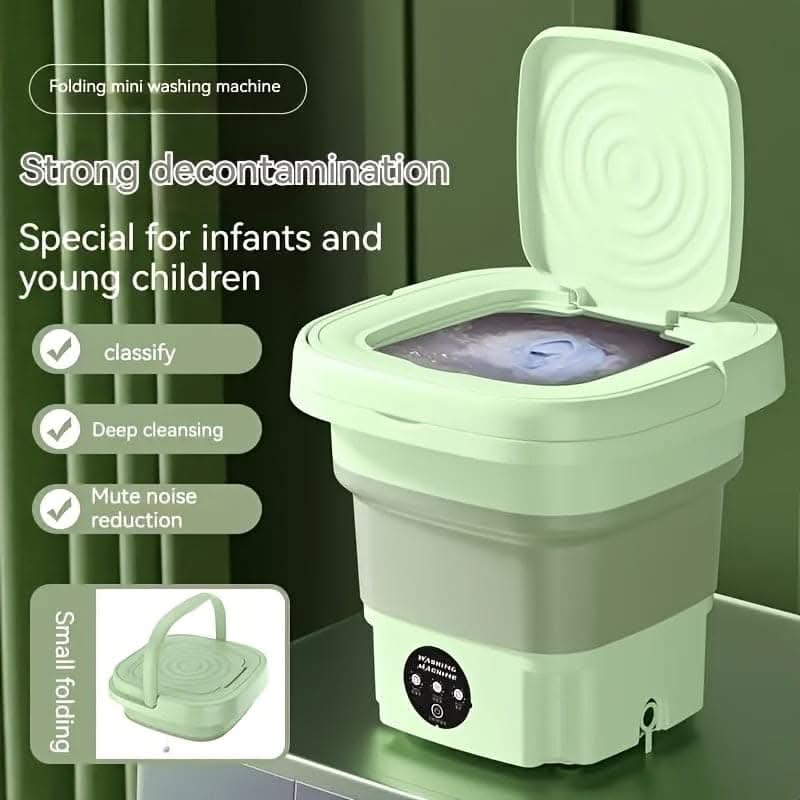 1pc Portable Mini Washing Machine – 8L Capacity, 3 Cleaning Modes