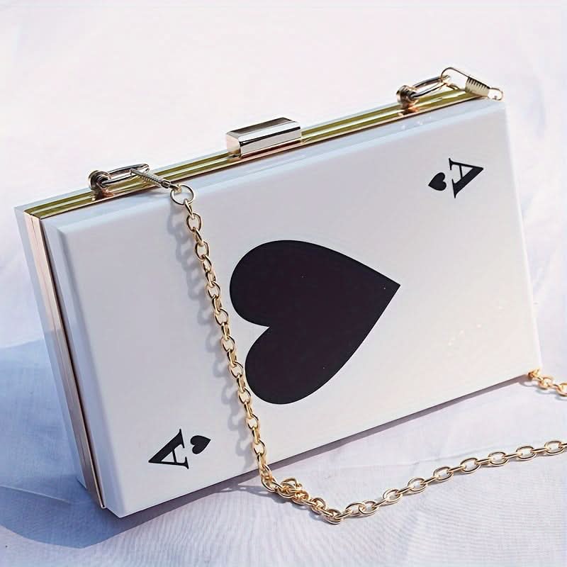 Ace of Spades Acrylic Clutch Bag