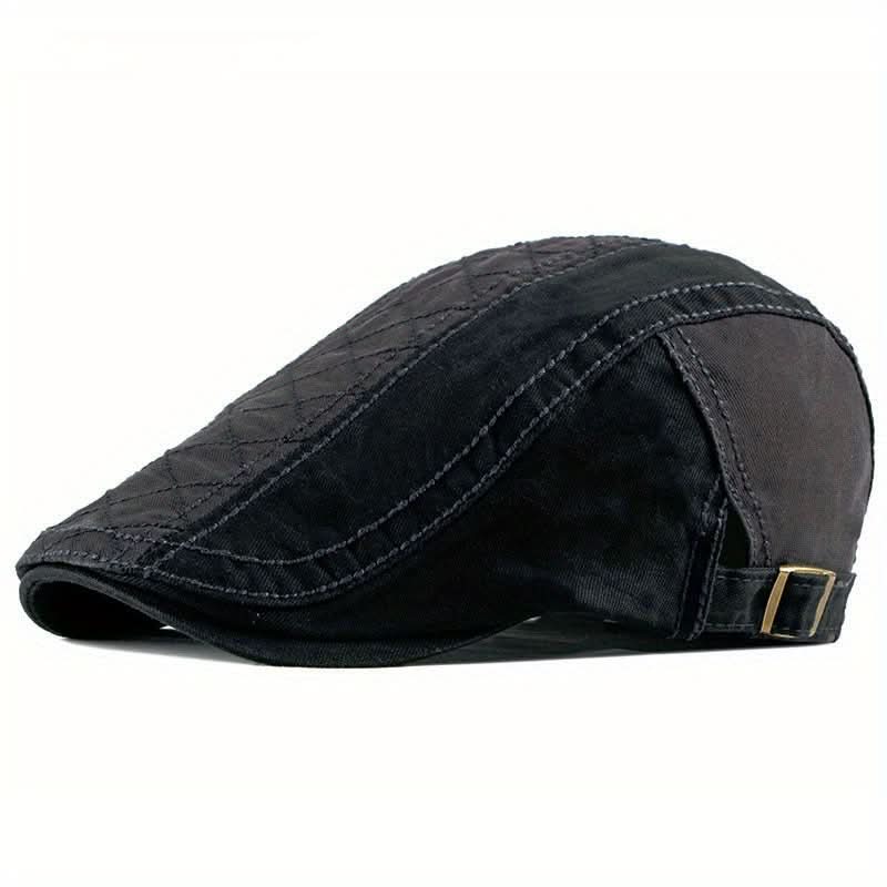 Men’s Vintage Newsboy Flat Cap – Adjustable, Lightweight Polyester