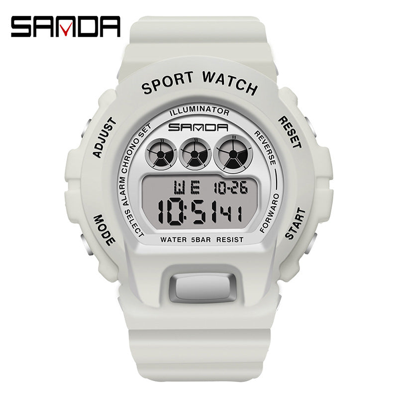 SANDA Digital Sports Watch – Waterproof LED Student Watch for Men