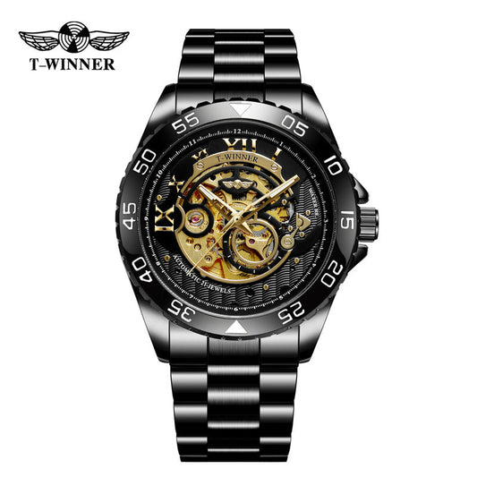 T-winner Automatic Mechanical Watch – 100M Waterproof Business Steel Timepiece for Men