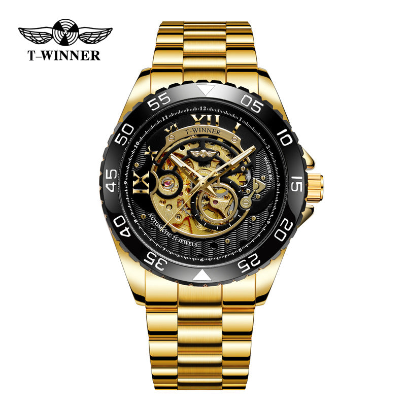 T-winner Automatic Mechanical Watch – 100M Waterproof Business Steel Timepiece for Men