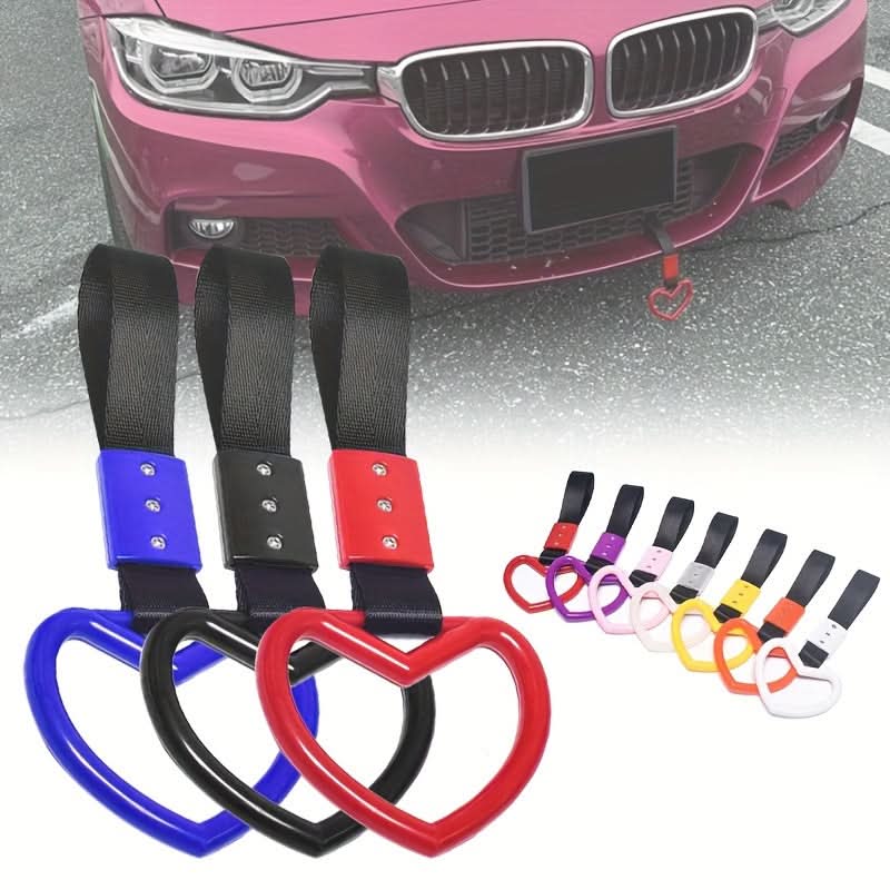 Heart Ring Drift Charm Strap – Front Tow Hook Car Decoration