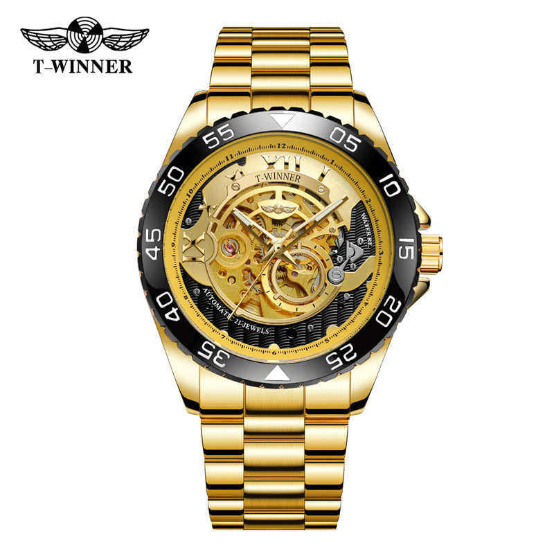 T-winner Automatic Mechanical Watch – 100M Waterproof Business Steel Timepiece for Men