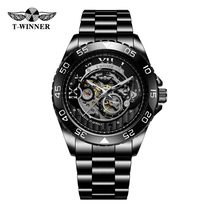 T-winner Automatic Mechanical Watch – 100M Waterproof Business Steel Timepiece for Men