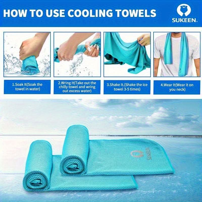 6-Pack Quick-Chill Cooling Towels – Soft, Breathable & Fast-Dry