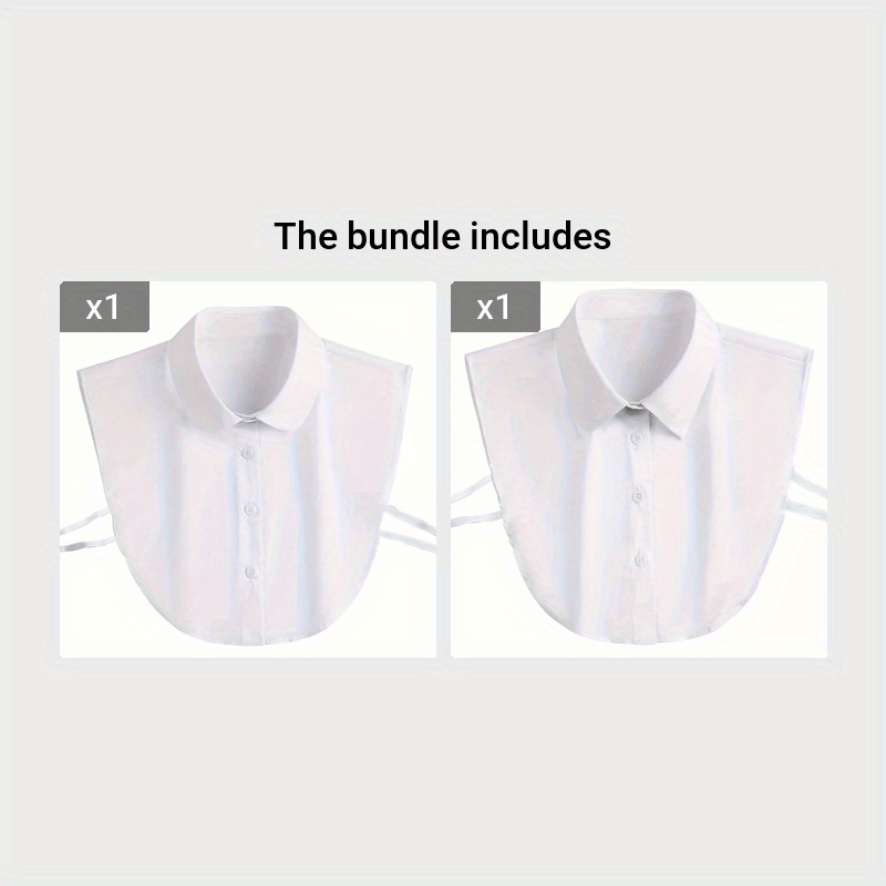 Women's Minimalist Detachable Half-Shirt Collar