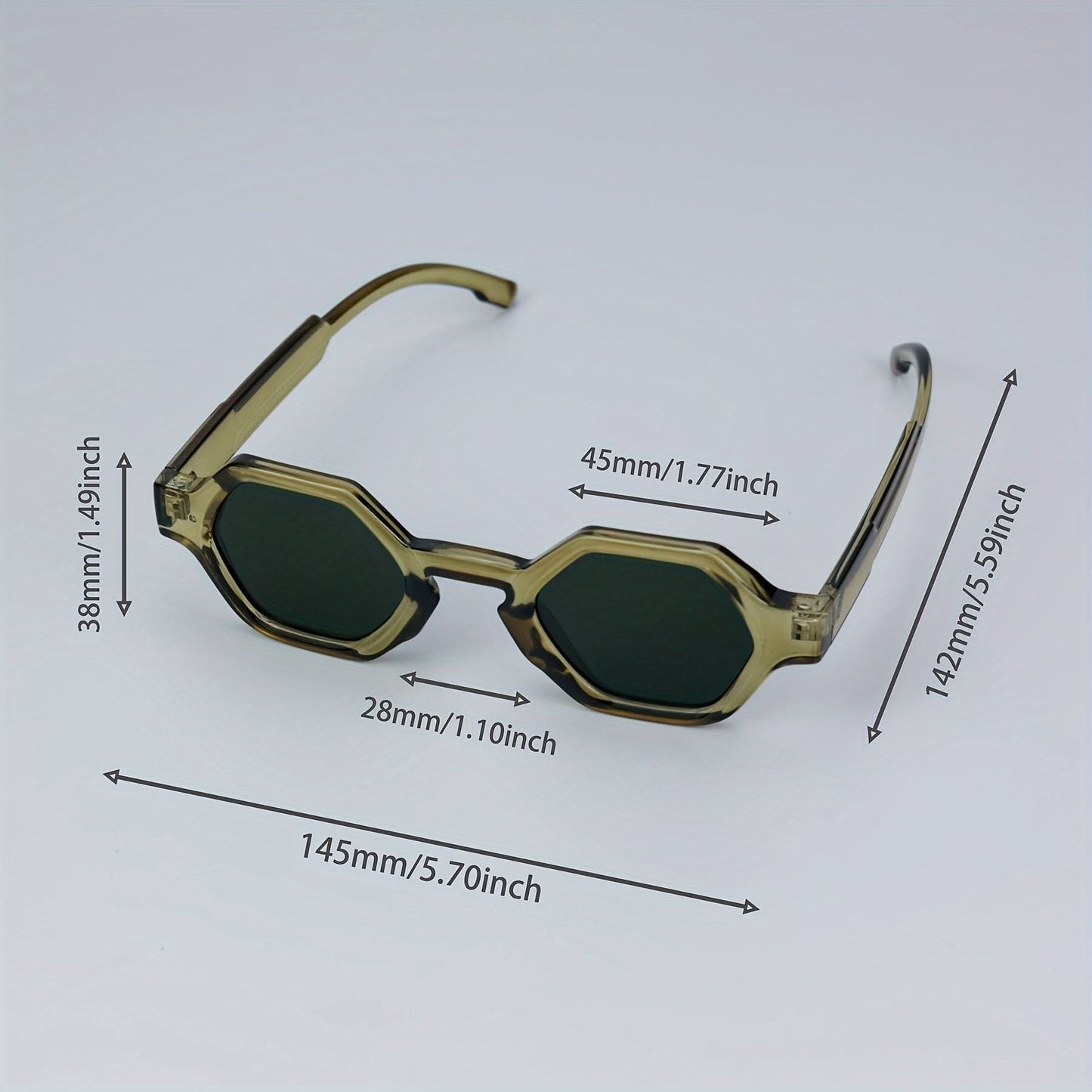 Retro Hip-Hop Polygon Glasses - Anti-Reflective, Square Frame for Men & Women