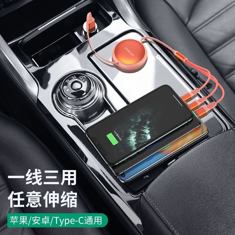3-in-1 Retractable Charging Cable – USB to Lightning, Micro-USB