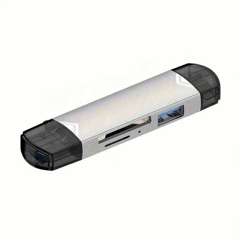 6-in-1 USB 3.0 Card Reader - High-Speed 5Gbps Transfer with Type-C Interface
