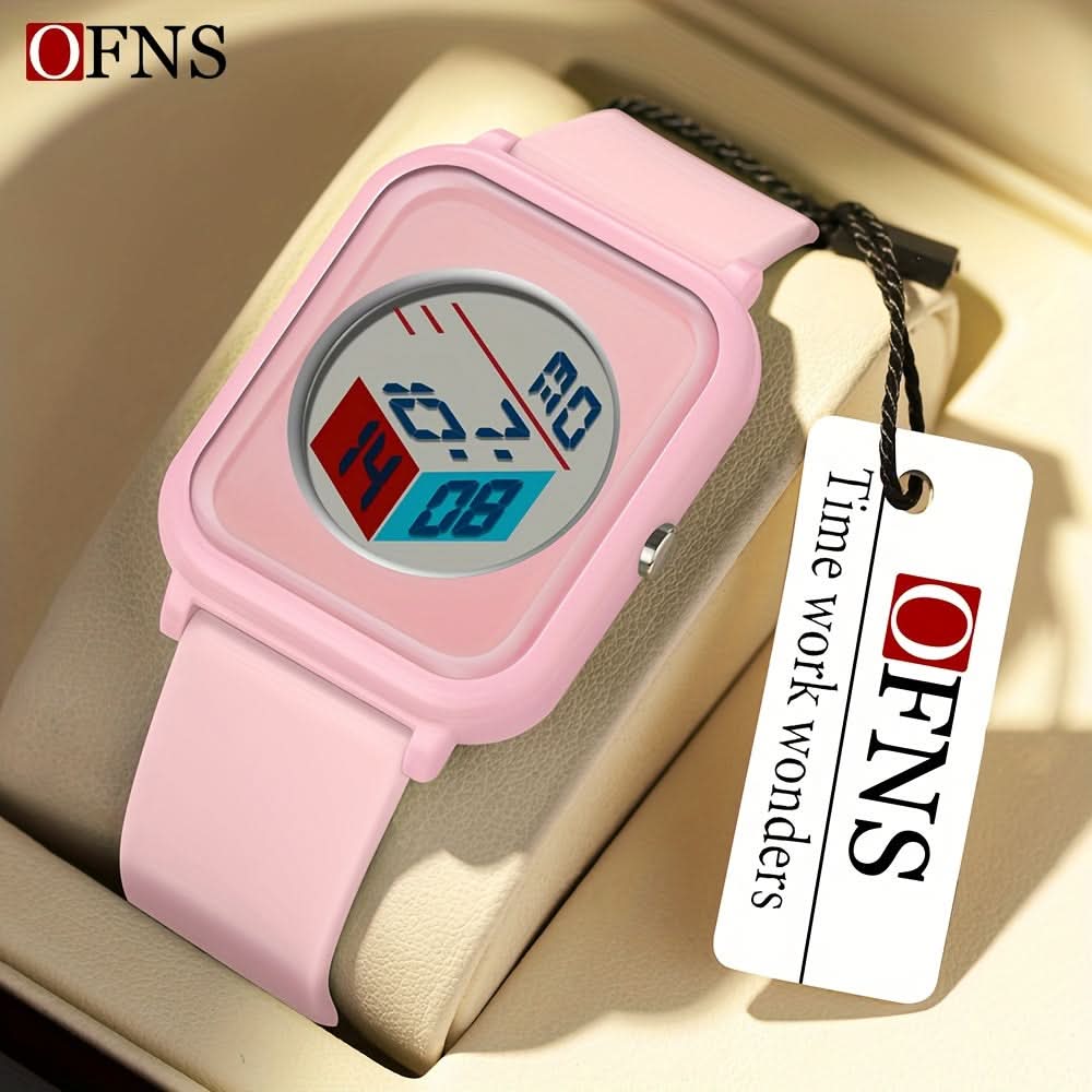 Men's Square Electronic Watch - Waterproof, Night Light