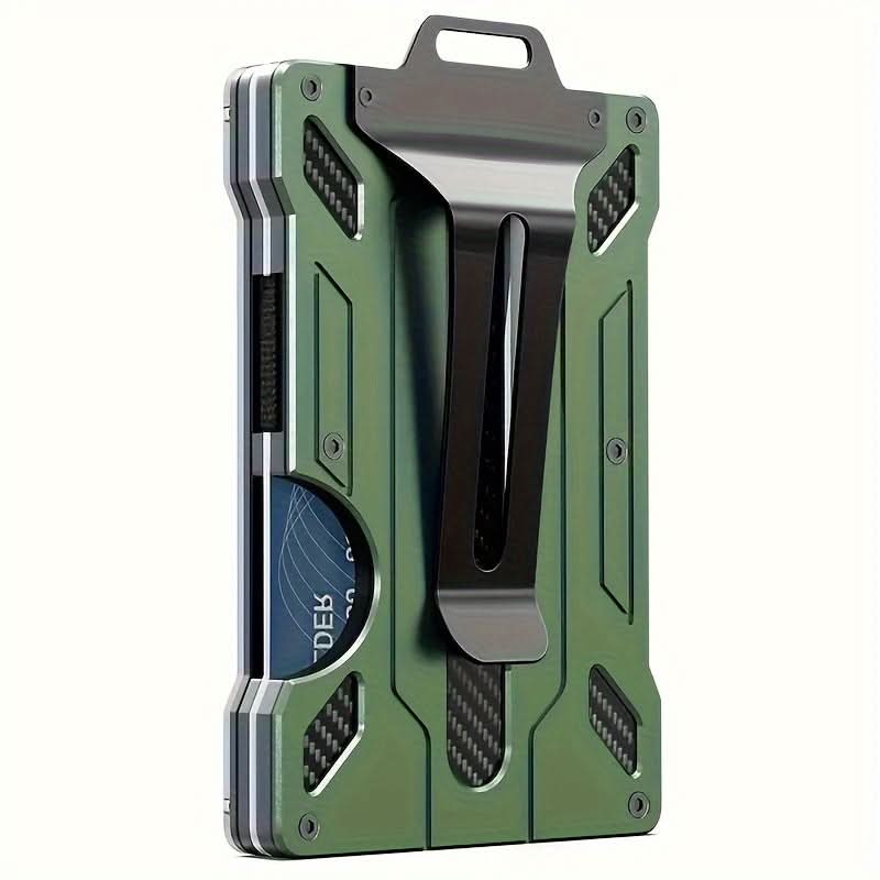 Ultra-Thin Aluminum Metal Wallet with Transparent Window - Shielding Card Holder