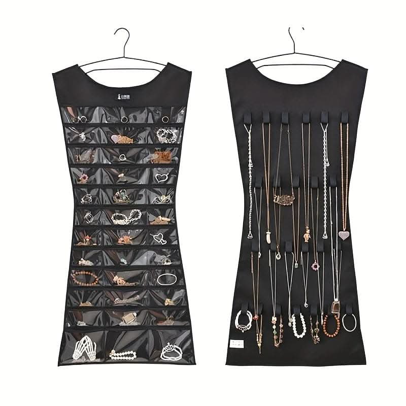 80-Grids Deluxe Hanging Jewelry Storage Bag – Portable & Protective
