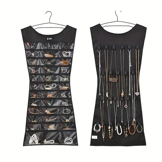 80-Grids Deluxe Hanging Jewelry Storage Bag – Portable & Protective