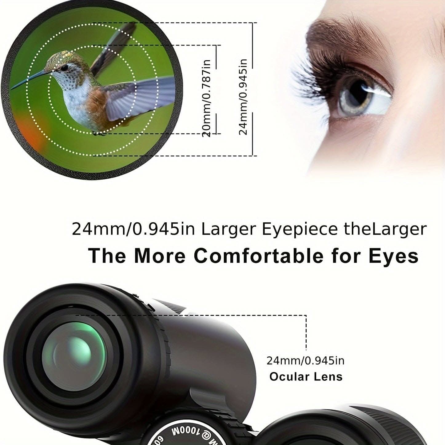 High-Power 112x42 Binoculars – Waterproof Compact Night Vision