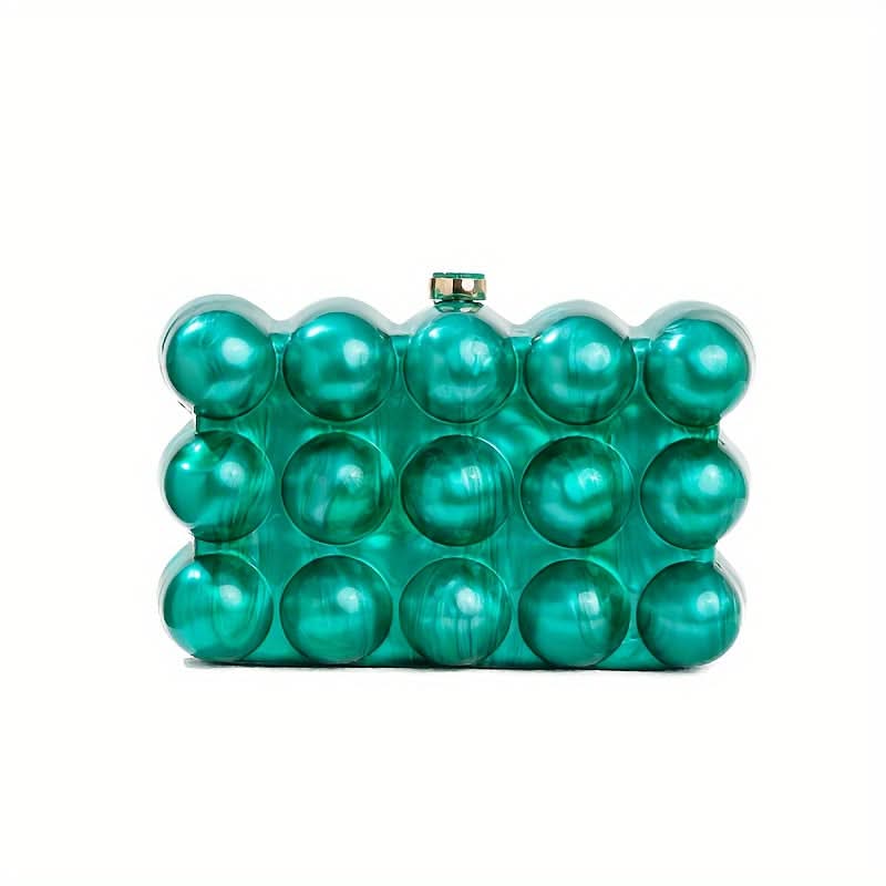 Green Acrylic Bubble Clutch – Luxury Evening Bag
