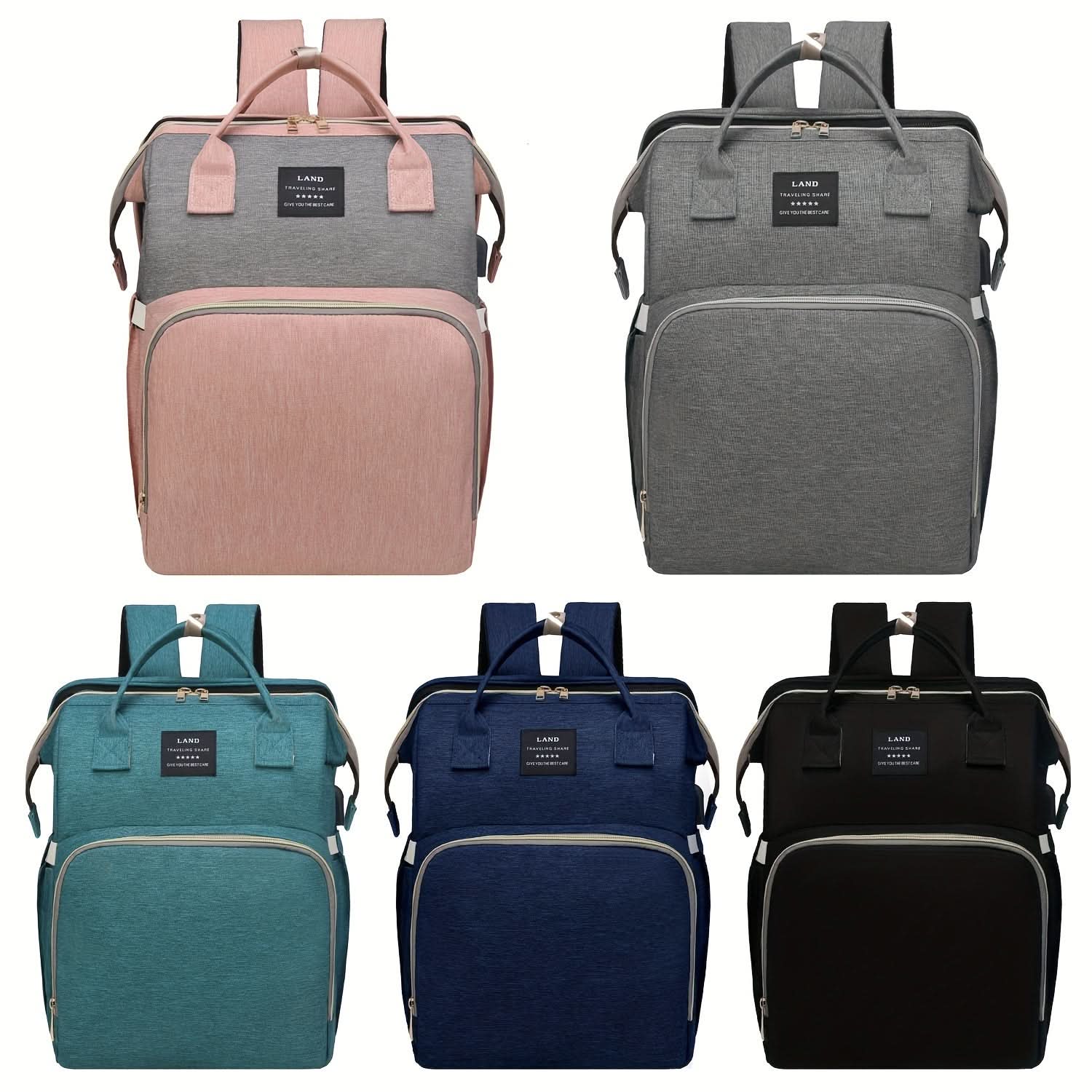 Waterproof Diaper Backpack with Changing Station