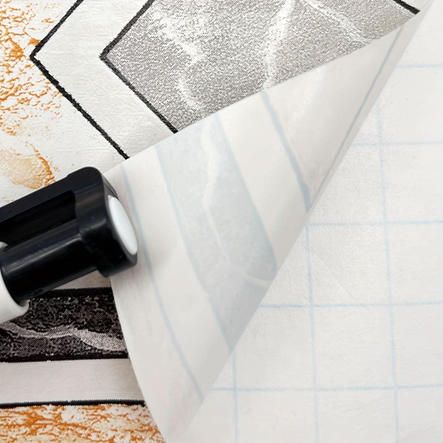 Modern Geometric Self-Adhesive Wallpaper Border - PVC Wall Edge Covering
