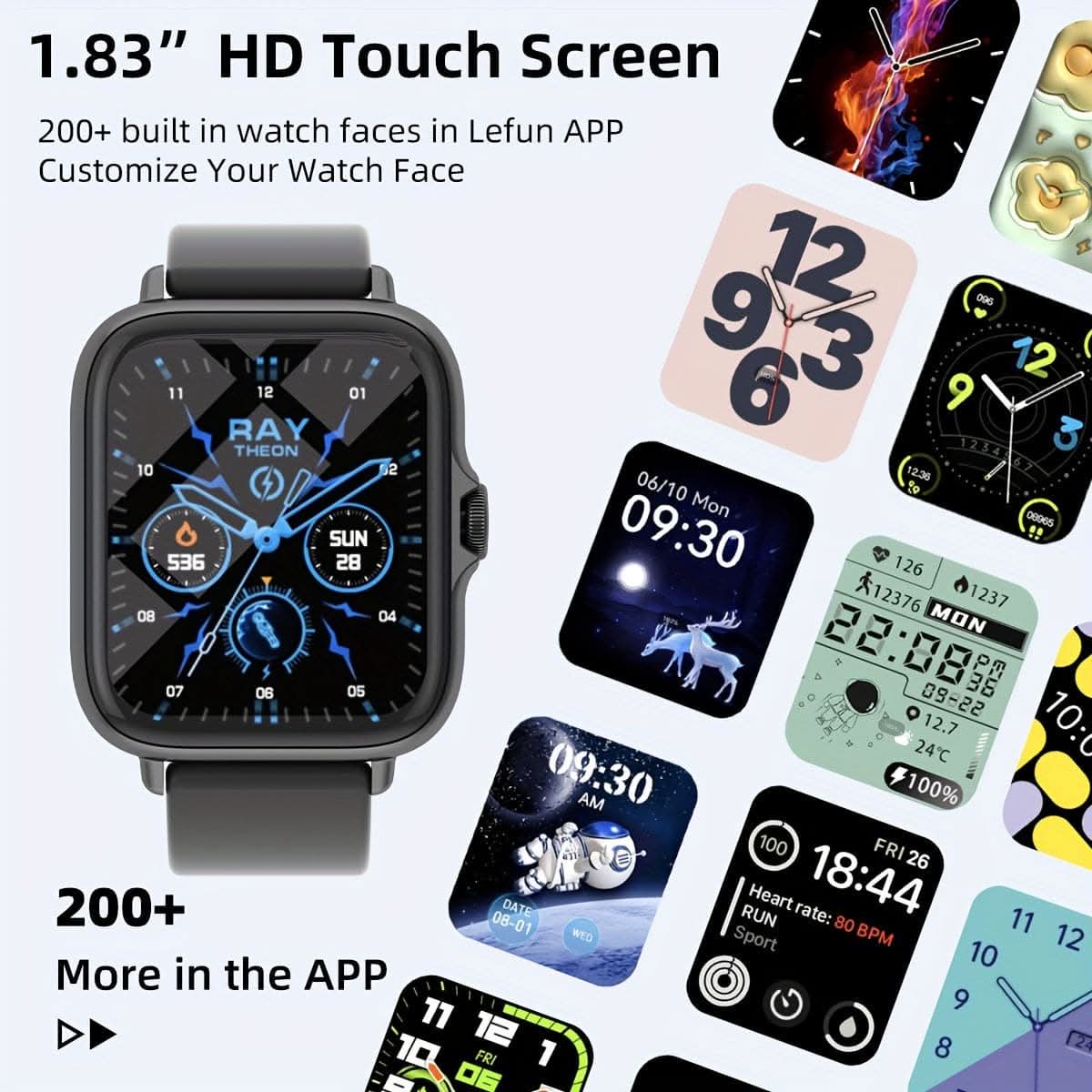 Smart Sports Watch for Men & Women – Full Touchscreen, Fitness Tracker