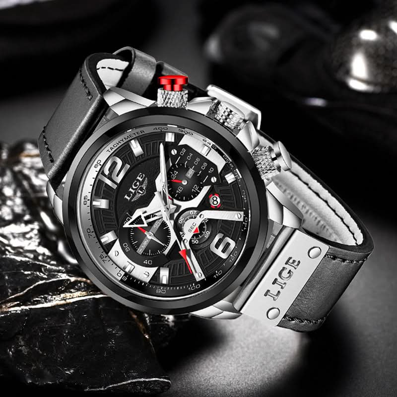 Men’s Quartz Sports Watch with Calendar & Small Three-Hand Dial Timepiece