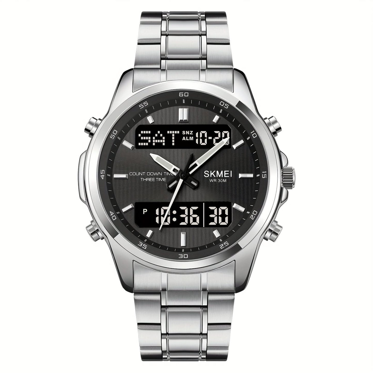Men’s Multifunction Sports Watch – Digital & Analog, Chronograph, Luminous