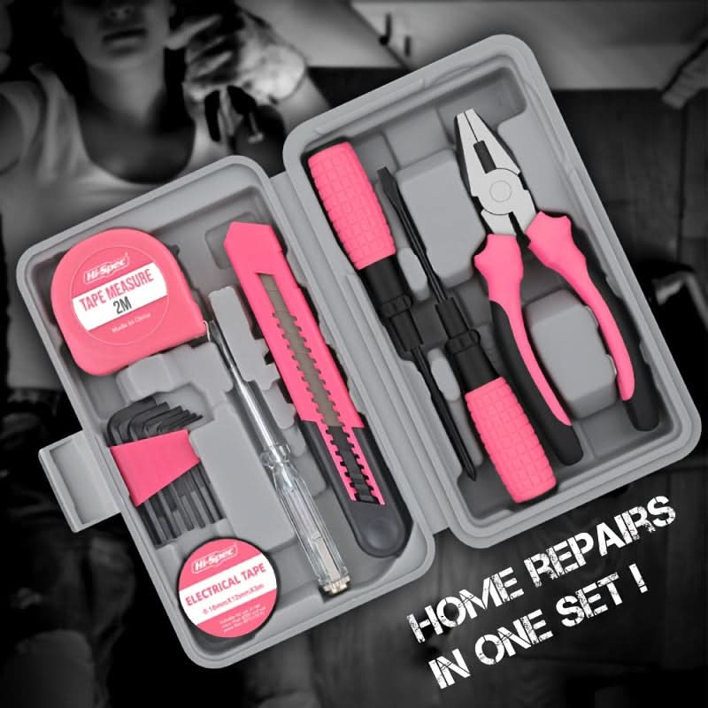 13-Piece Pink Home Repair Tool Set