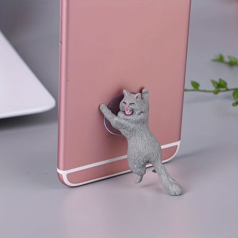 6-Pack Cute Cat Phone Holders – Multifunctional Plastic Desk Stands for Car