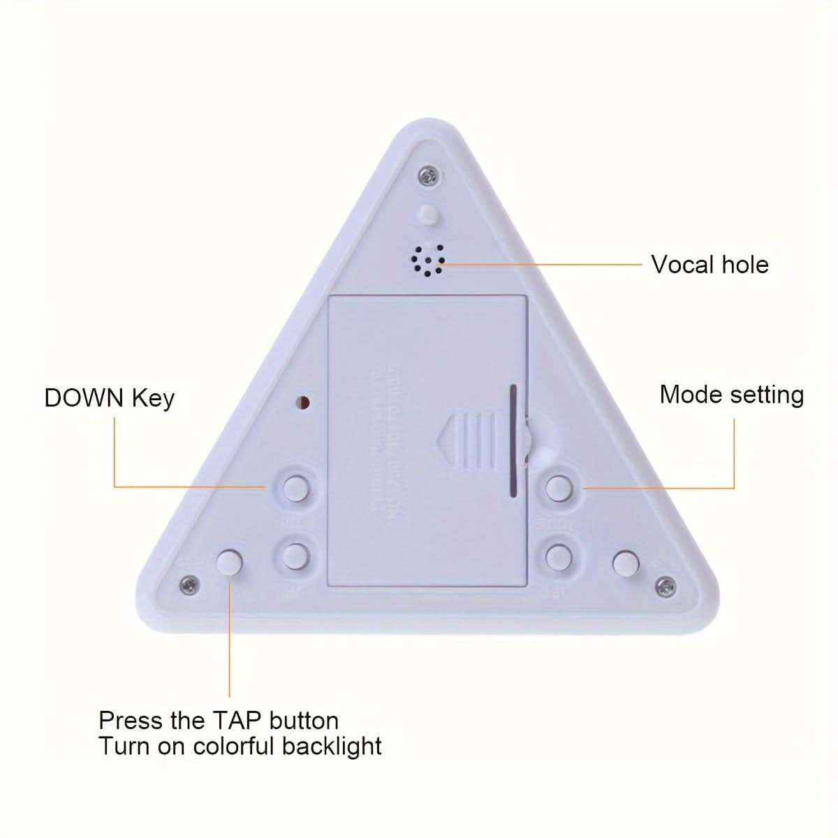 7-Color Changing LED Digital Alarm Clock – Pyramid Night Light